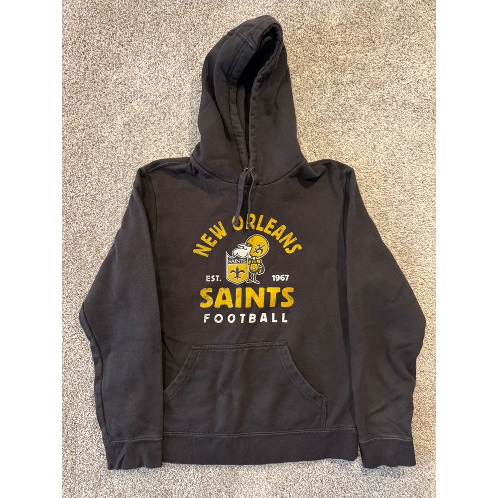 New Orleans Saints Hoodie Mens M Black‎ NFL Fanatics Football Graphic Pullover